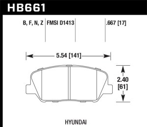 Hawk Performance Elantra N HPS 5.0 Front Brake Pads 2022+ Hawk Performance Elantra N HPS 5.0 Front Brake Pads 2022+